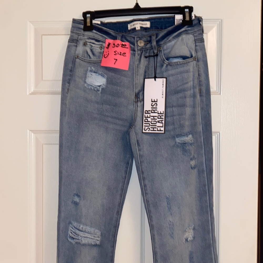 Flare high rise jeans